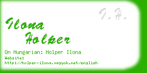 ilona holper business card